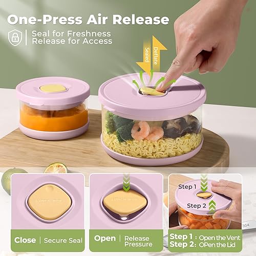 Miniatura 3 de Contenedores de vidrio para almacenamiento de alimentos con tapas herméticas, recipientes de vidrio de borosilicato alto de borosilicato de 33.8