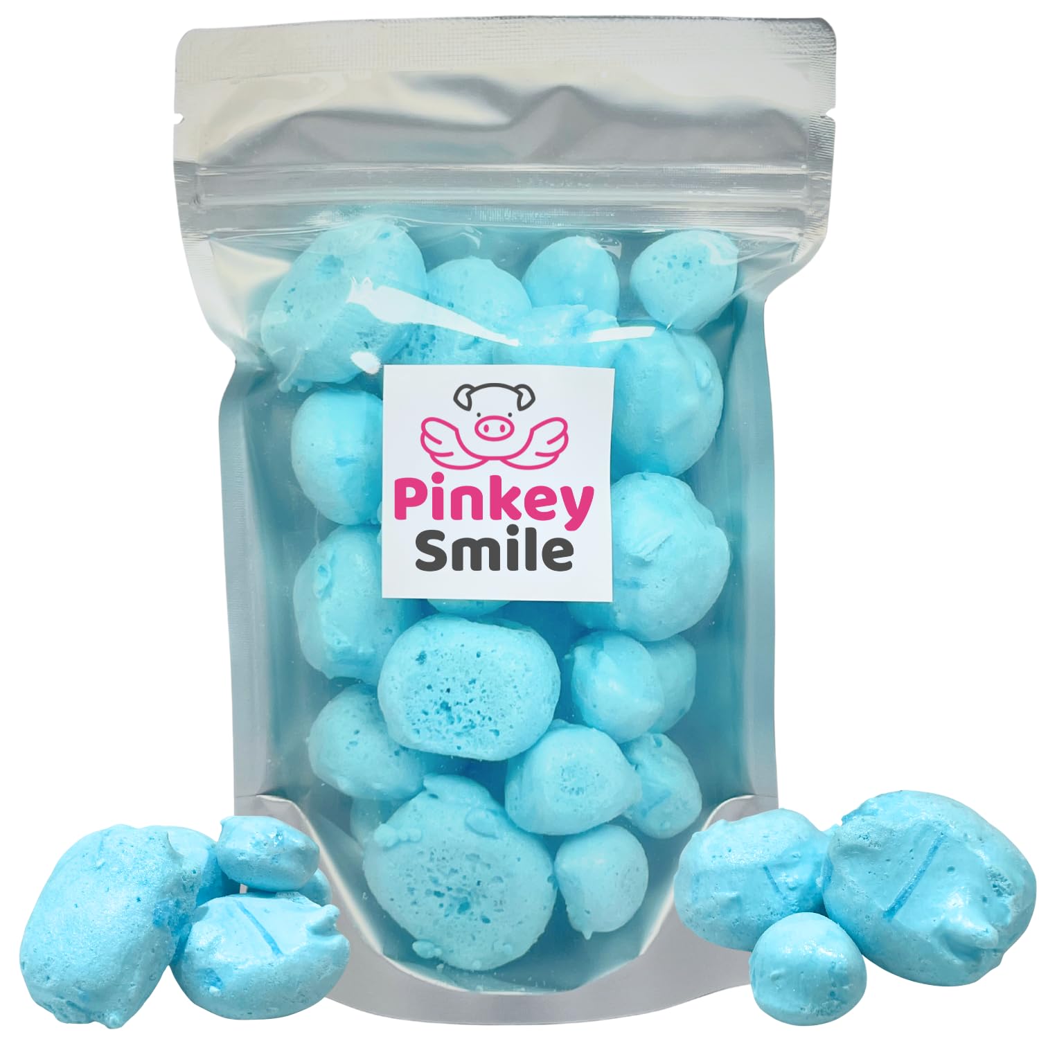 Blue Raspberry Flavored Freeze-Dried Taffy 2 oz – Crunchy & Airy Snack – Bite-Size Pieces – Ships in Box – Bold Taste & Light Texture