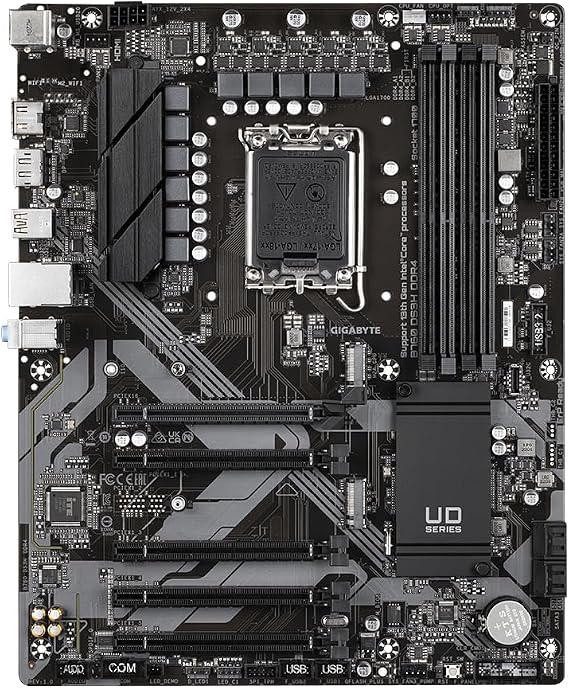 GIGABYTE B760 DS3H DDR4 LGA1700 DDR4 5333MHz(OC) PCIe 4.0 M.2 NVMe Gigabit LAN USB 3.2 ATX Anakart