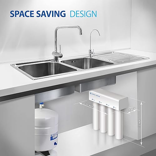 Miniatura 6 de APEC Water Sistemas RO-Twist Supreme 75 GPD Sistema de filtración de agua potable de ósmosis inversa Filtro de giro de cambio rápido