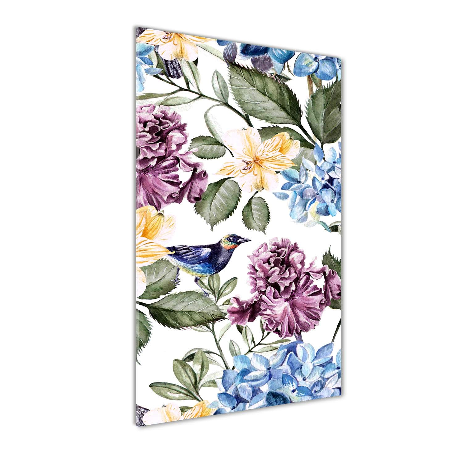 Image tableau photo décorative panoramique fleurs et plantes multicolore Tulup 60x120