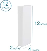 Vista 3 de Silverlake - Espuma artesanal de 4 x 12 x 2 para proyectos de bloques de espuma de poliestireno (paquete de 12)