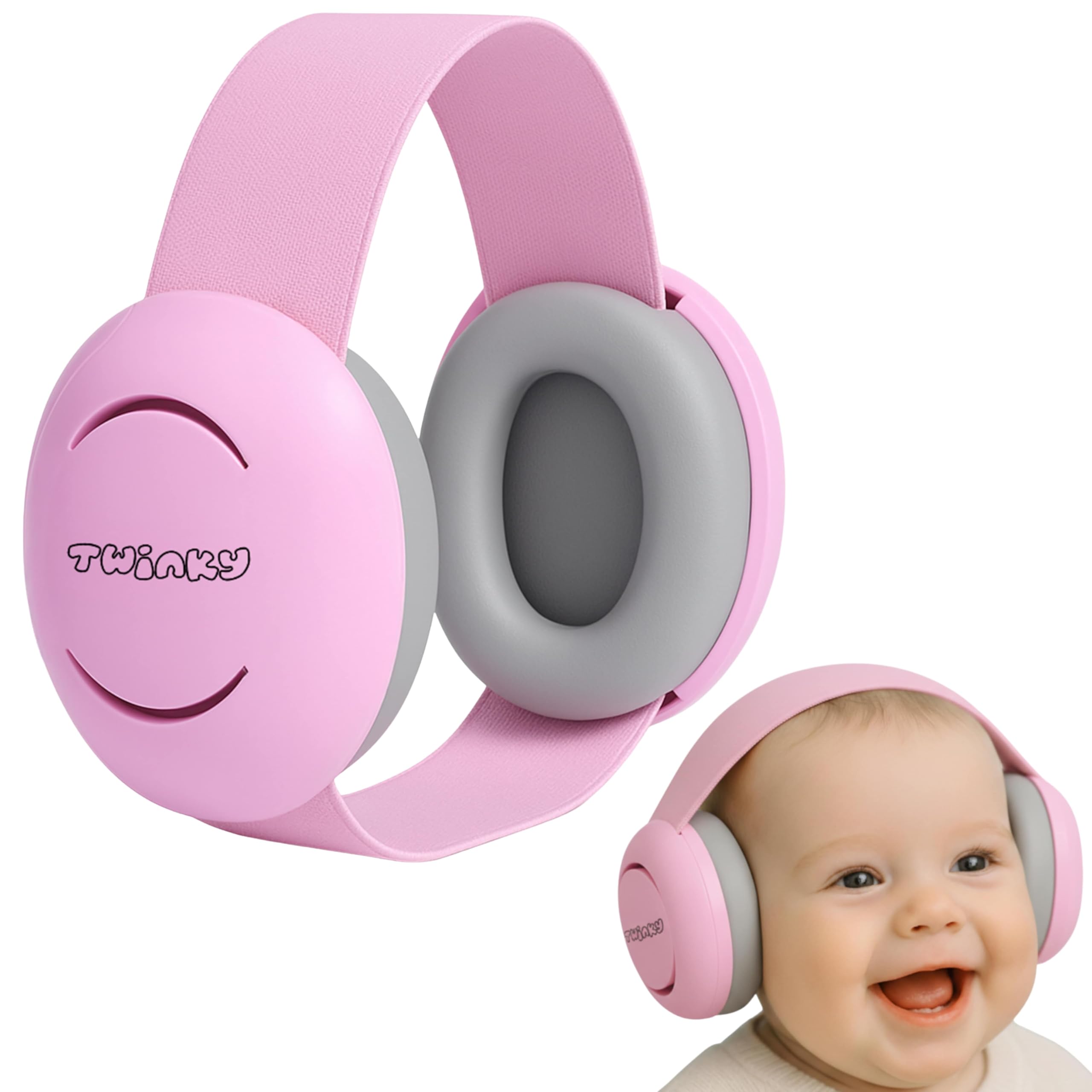 Twinky Cuffie Antirumore per Neonati e Bambini 0–36 Mesi – Cuffie Protettive Regolabili e Confortevoli – Baby Ear Muffs per Protezione dell’Udito e Sonno Migliore