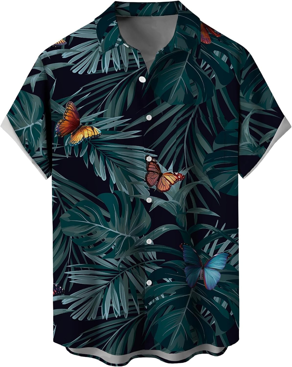 Men's Short Sleeve Button Down Casual Hawaiian Shirts Summer Beach Holiday Printed Regular Fit Top Tropical Shirts