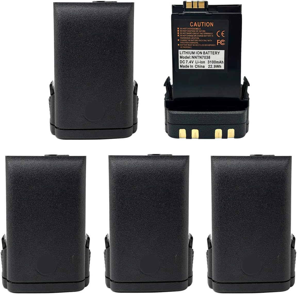 5 Pack NNTN7038 NNTN7038A PMNN4403 PMNN4485A 3100mAh Li-ion Battery for APX 6000 APX 7000 APX 8000 APX6000XE APX7000XE APX8000XE SRX2200 Radio PMNN4486