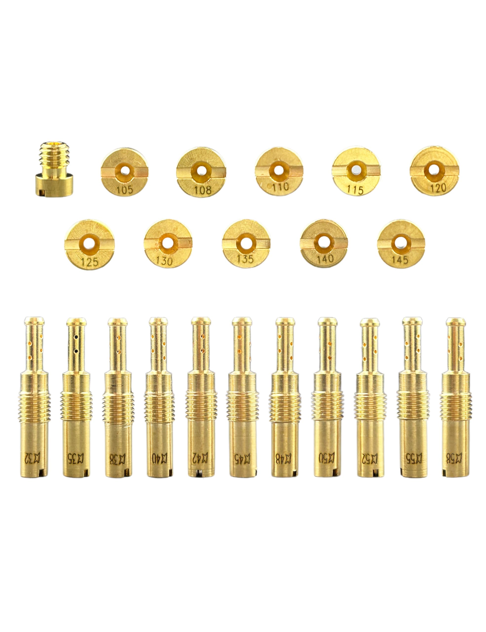 YAMAKATO 22PCS Carburetor Jets w/11 Main and 11 Slow Jet for PWK GY6