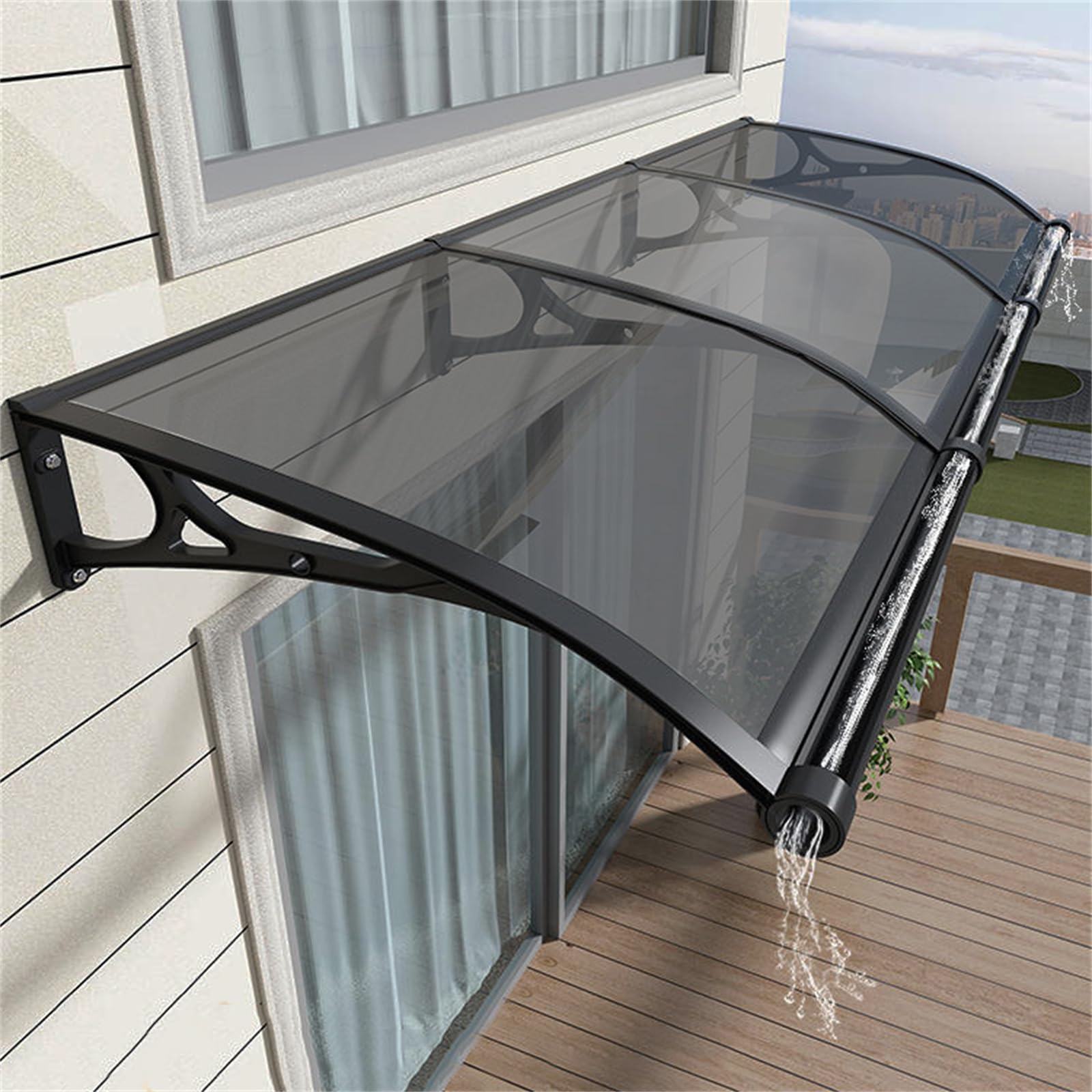 baldachin markise elektrisch Outdoor für Terrasse & Eingang - Langlebiger UV-, Regen-, Schnee- & Sonnenschutz für Garten, Veranda & Deck Ausführung:Dichtgummi für gewölbte Wände 8 cm stark - 300 cm lang frequency Camping Polsmaten - Hartelijk