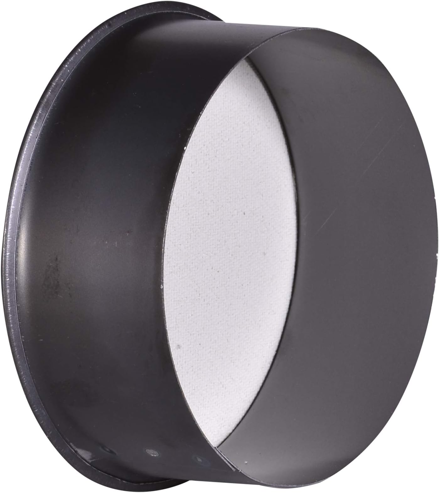 FIREFIX A150/K FAL Capsule de tuyau de poêle/couvercle mural 150 mm – Tubes de four en tôle d'acier 0,6 mm d'épaisseur, enfichables coniques, longueurs soudées au laser, argent