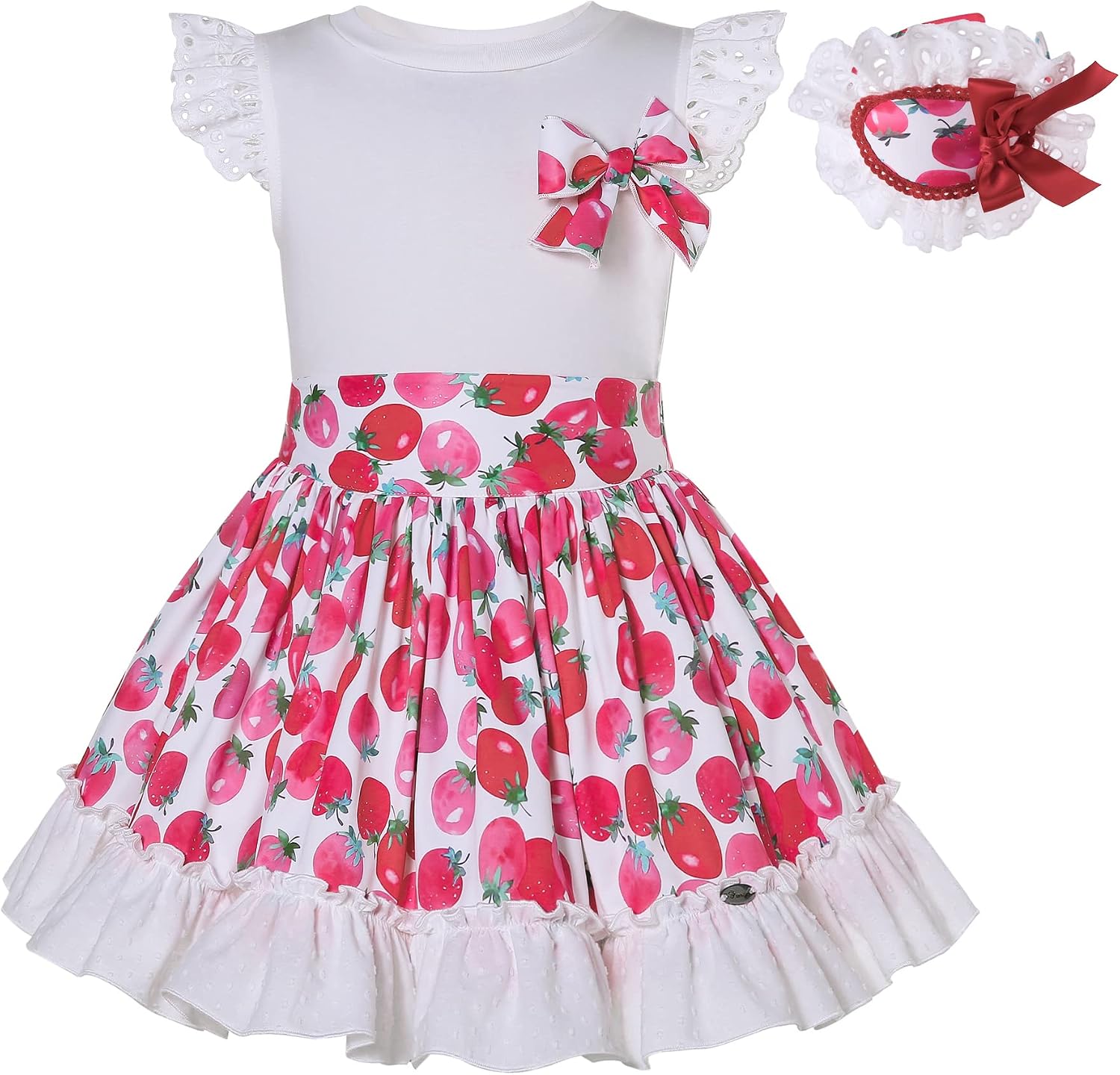 Girls Teens Vintage Summer Tutu Short Dresses Outfit Toddler Sister Pretty Birthday Skirt Clothing Set