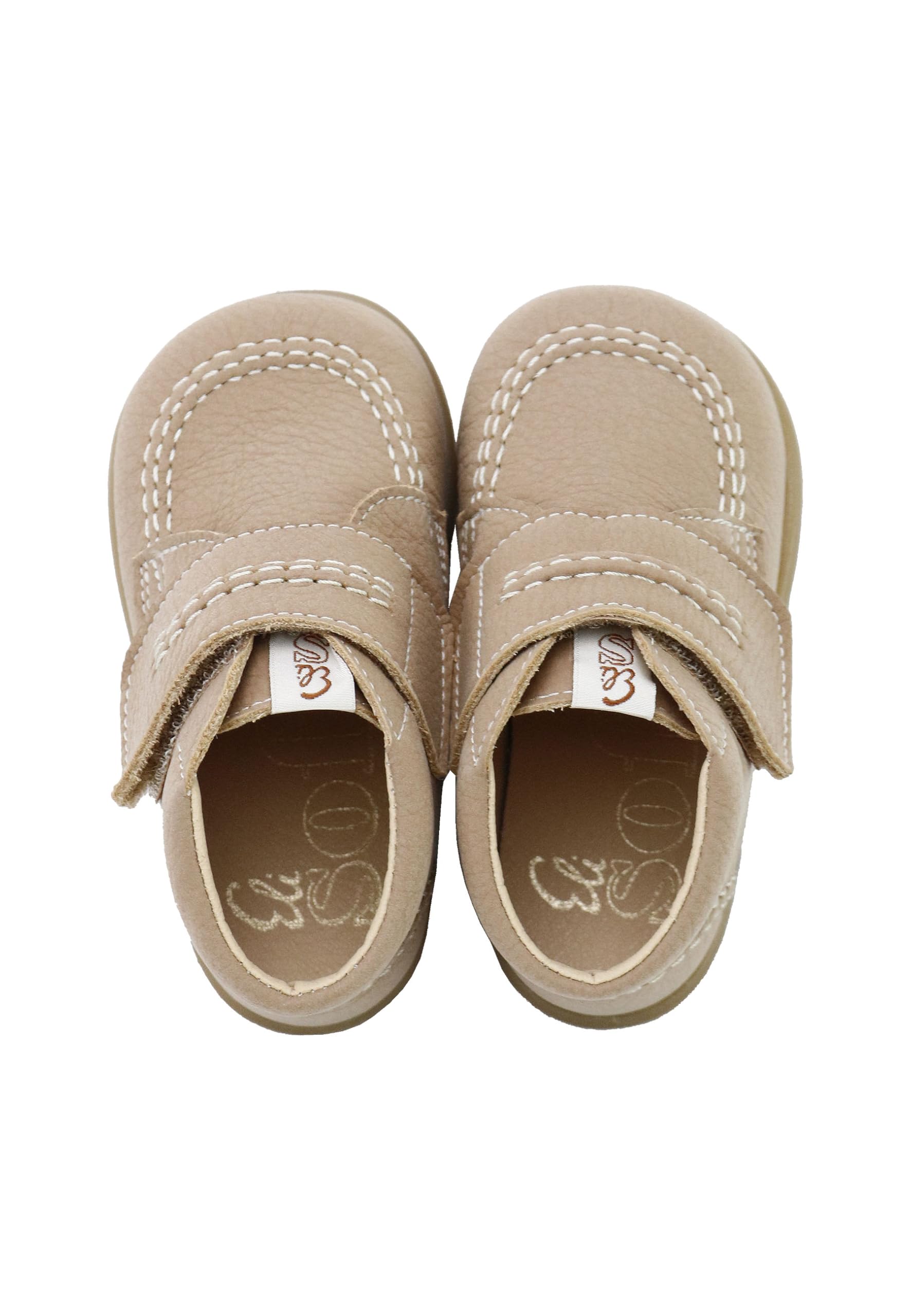 Eli Botitas pespuntes blanditas piel davinci nobuck camel Elisoft 1957
