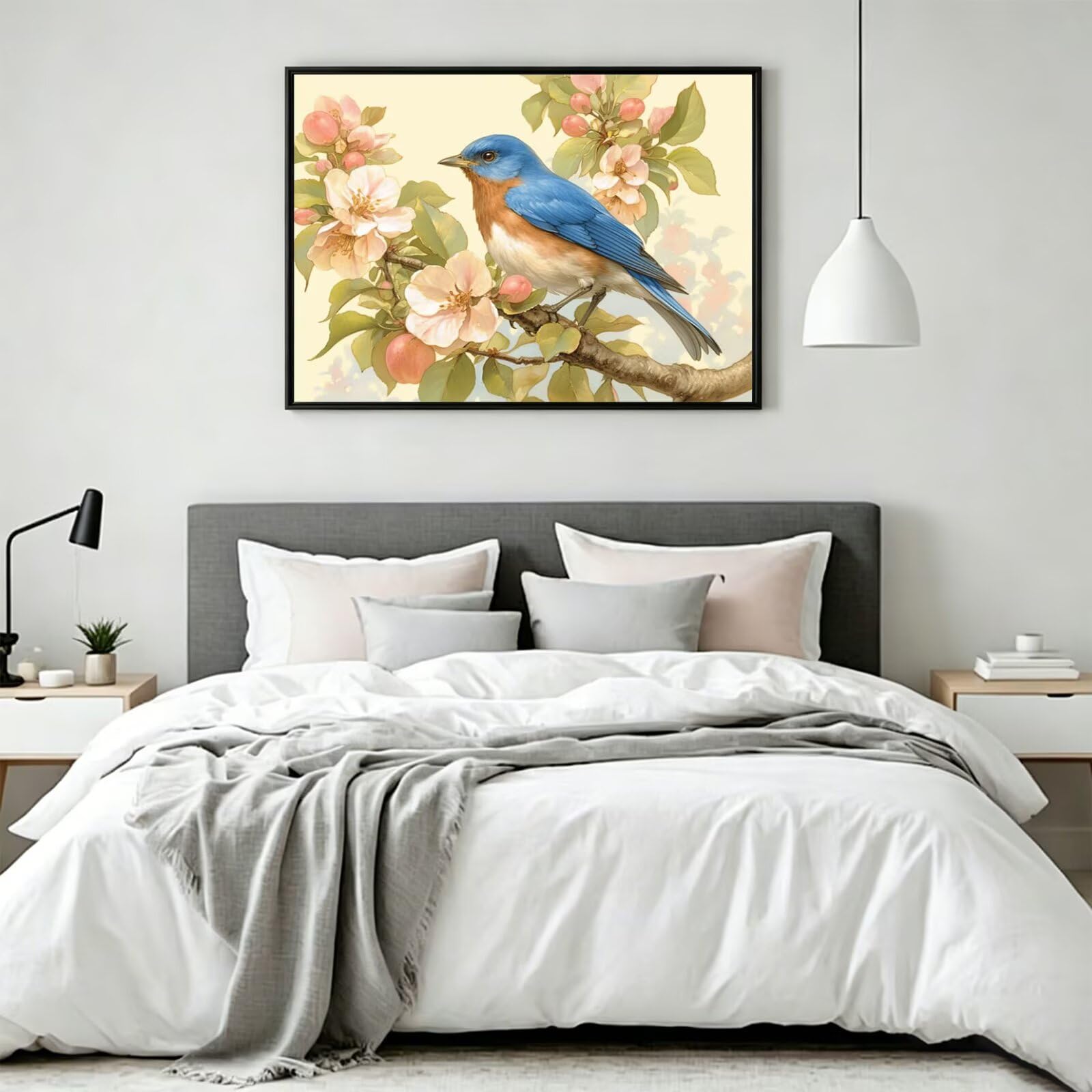 Pintar por Numeros Adultos pájaro Cuadros para Pintar por Numeros flor Pintura Acrilica, Pinturas para Niños DIY Canvas for Painting, Painting by Numbers para Decoracion Pared, 100x150cm, q-619