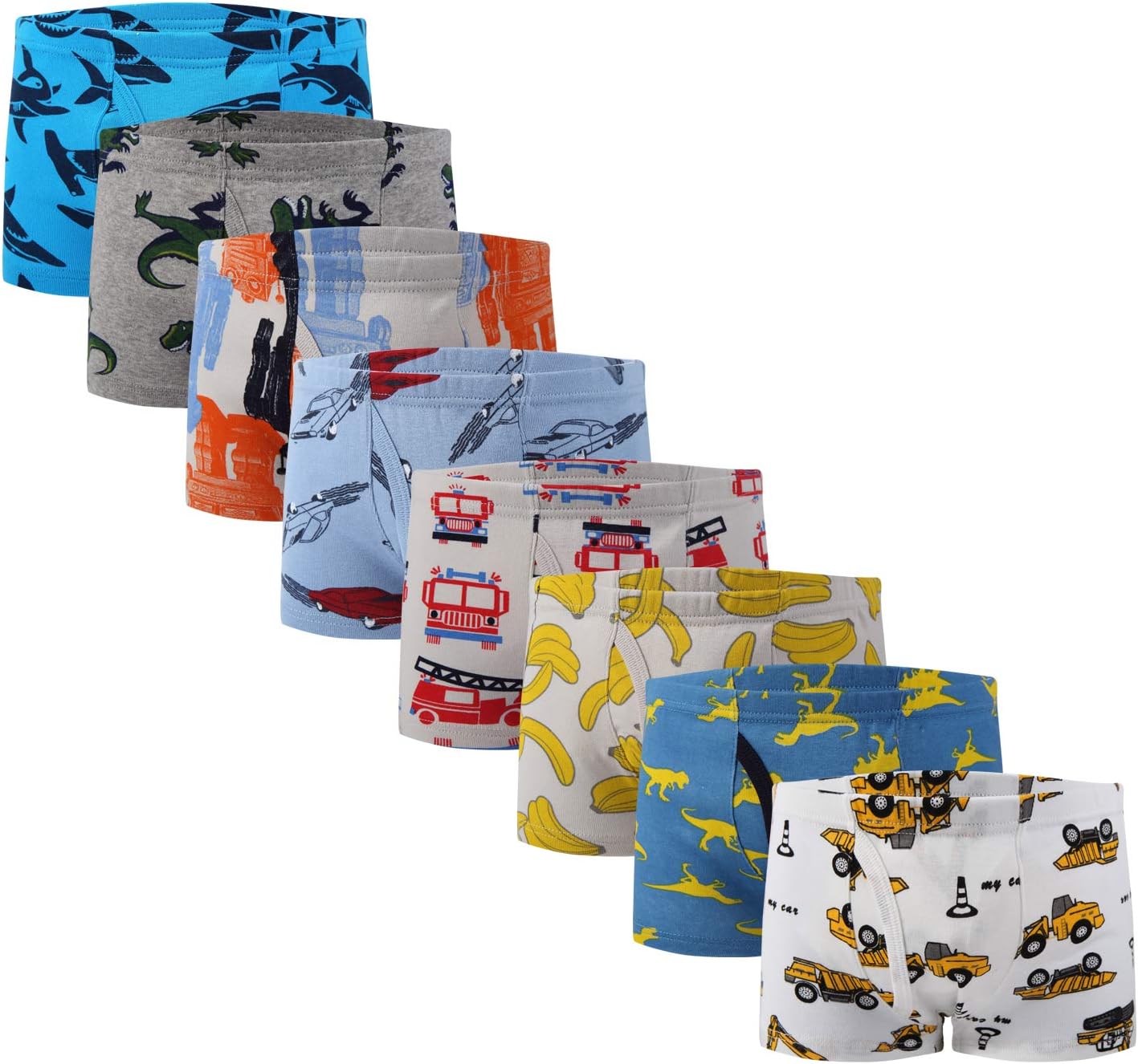 TaxzodeBoys Boxer Briefs Shorts Cotton Baby Toddler Underwear for Kids Boy 6/8 Pack