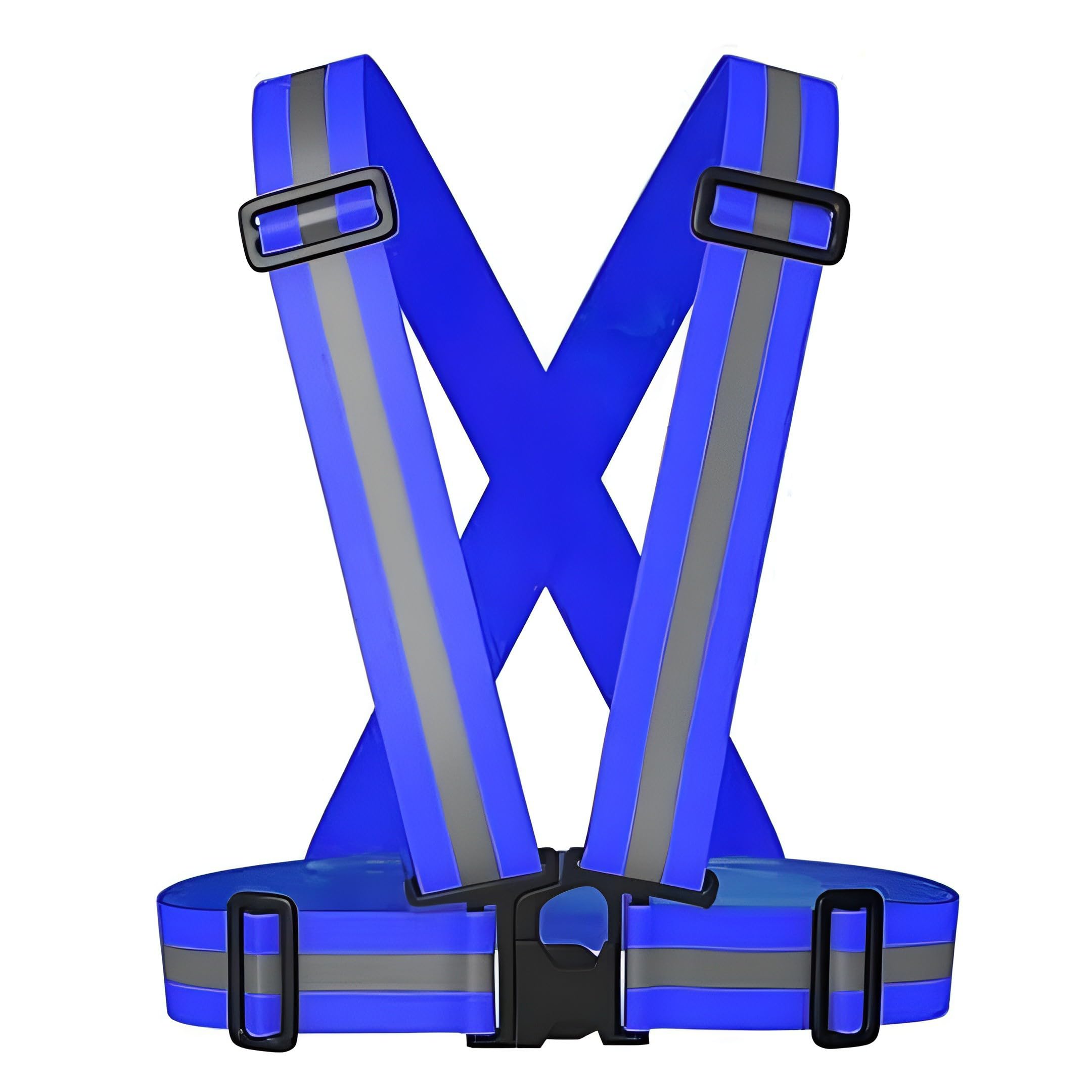 WISHPOOL High Visibility Protective Safety Reflective Vest Belt Jacket Construction, Traffic, Night Cycling Reflector Cross Stripes Adjustable Belt (BLUE, 1) (B0CL9D917F) Amazon Price History, Amazon Price Tracker