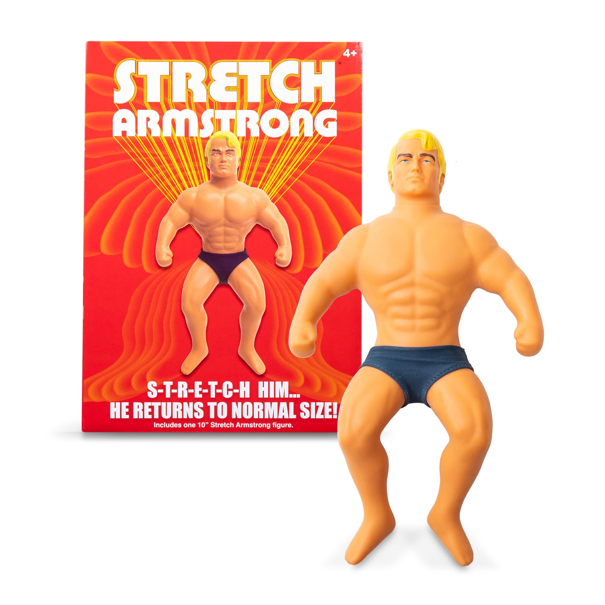 Basic Fun Stretch Armstrong Figura Retro Grande 25 cm – Juguete Extensible clásico