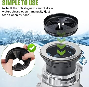 Silicone Garbage Disposal Splash Guard,Fit for Insinkerator Disposal Plug | 3.34