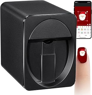Nail Art Stickers Smart 3D Nail Art Printer,Portable Automatic Nail Printer Machine for Home Salon,Support WiFi/DIY/USB,Nail Painting Machine for Nail Lovers(Black)