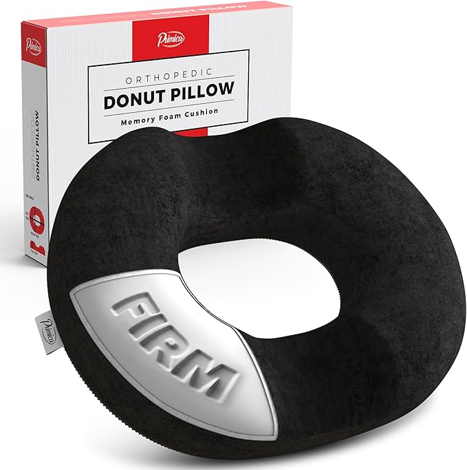 Donut Pillow, Tailbone Pain Relief, Hemorrhoid &amp; Postpartum Cushion for Men and Women, Helps Ease Discomfort from Tailbone, Hemorrhoids, Pregnancy, Surgery (Bodyweight Over 220 LBS)