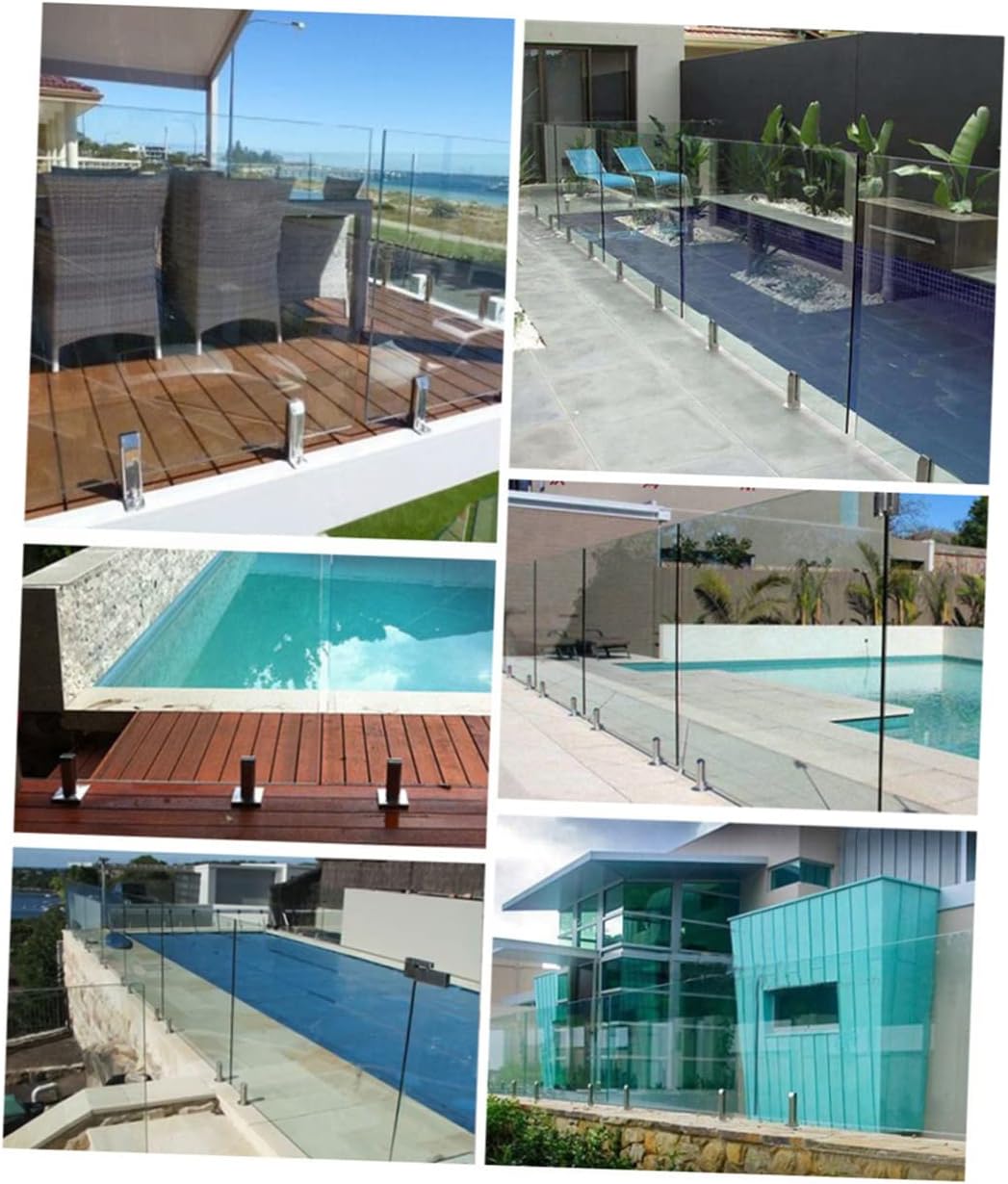 Stainless Steel Glass Clamp Punch Glass Holder Screw for Easy Installation and Space-Saving Support in Matte Silver Finish