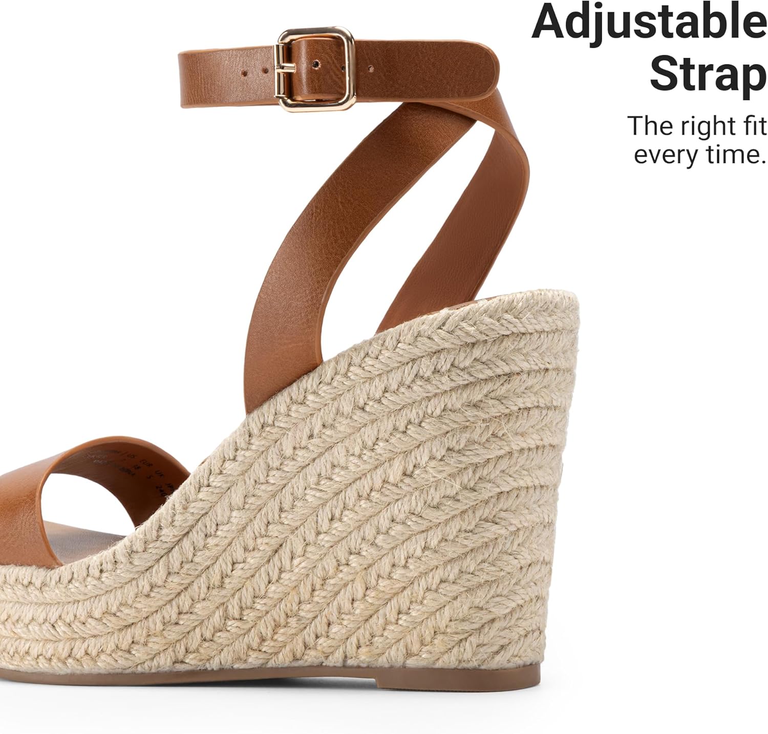 DREAM PAIRS Women's Open Toe Platform Sandals Adjustable Buckle Ankle Strap Comfortable Summer Espadrille Wooden Heeled Wedge Fashion Dressy Shoes - Image 5