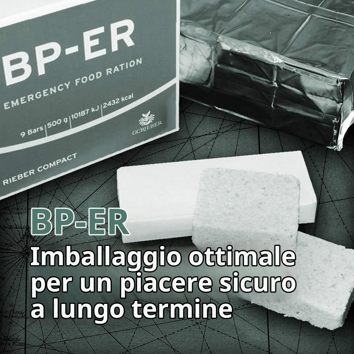 BP ER Elite Emergency Food 6 unità da 500 grammi, precauzione da campeggio all'aperto dal produttore leader GC Rieber Compact dalla Norvegia