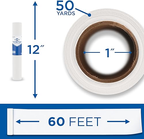 Miniatura 2 de Alvin rollo de papel de calcar 12 pulgadas X 50 yardas 55 W-G