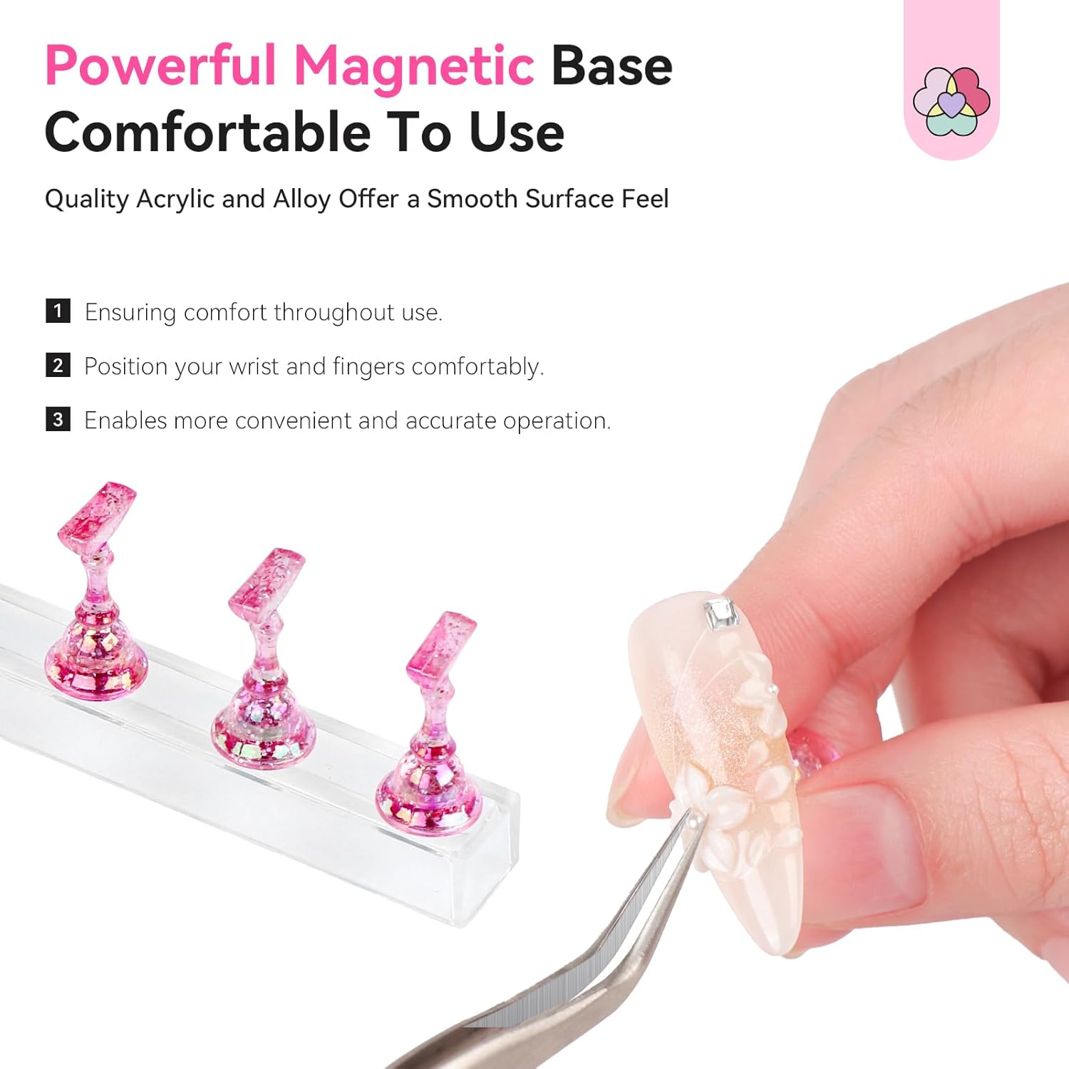 SAVILAND Monomer Acrylic Nail Liquid – 8.11fl.oz Acrylic Liquid with 3PCS Brushes SAVILAND 3 Set Essentials Nail Stand for Press Ons :Powerful Magnetic Nail Holder for Painting Nails Stand Fake Nail S