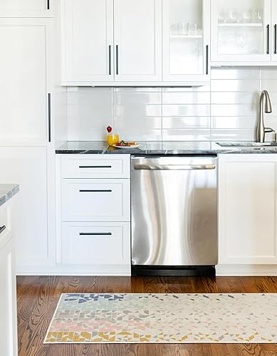 Miniatura 4 de Unique Loom Lotus Collection - Alfombra de área, diseño de ángel (2 pies x 6 pies 1 pulgada, multigris)