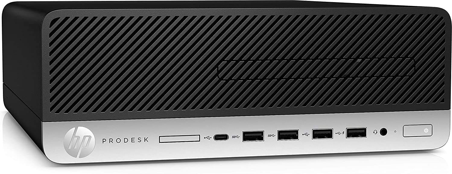 HP ProDesk 600 G4 SFF PC Desktop Computer, Intel Pentium G5500 Up