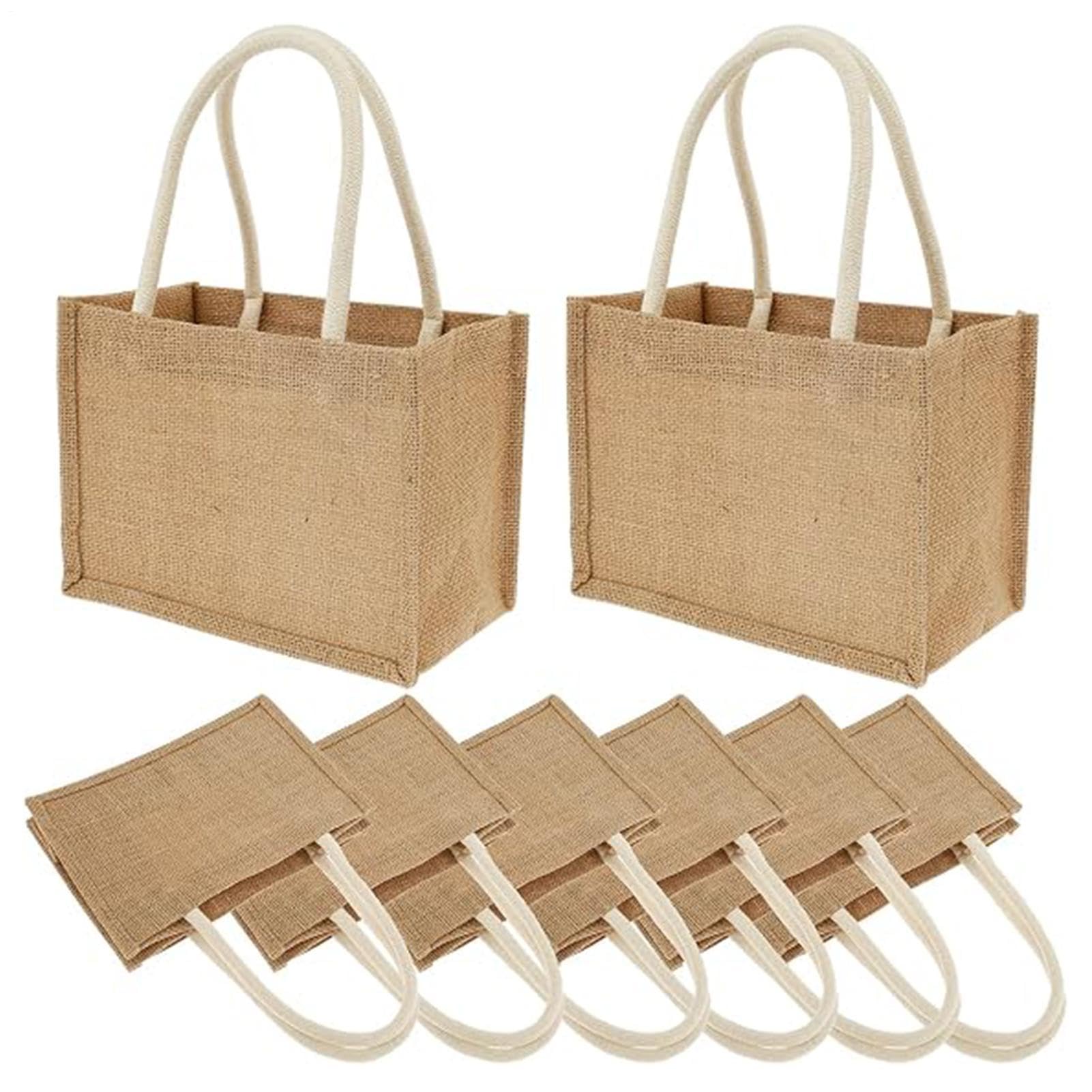 Sacs en jute 8 Grandes Pochettes Portables Et Multifonctions En Toile De