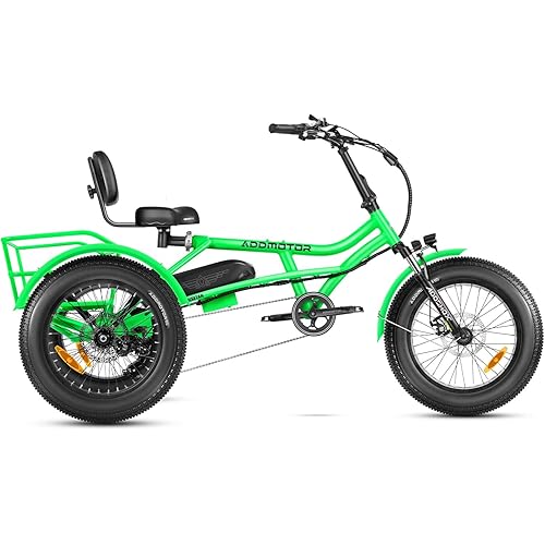 ADDMOTOR ARISETAN Electric Trike for Adults, 750W Rear Motor Electric Tricycle, 85MI 48V 20AH Semi-Recumbent E-Trike, UL2849 3 Wheel Electric Trike