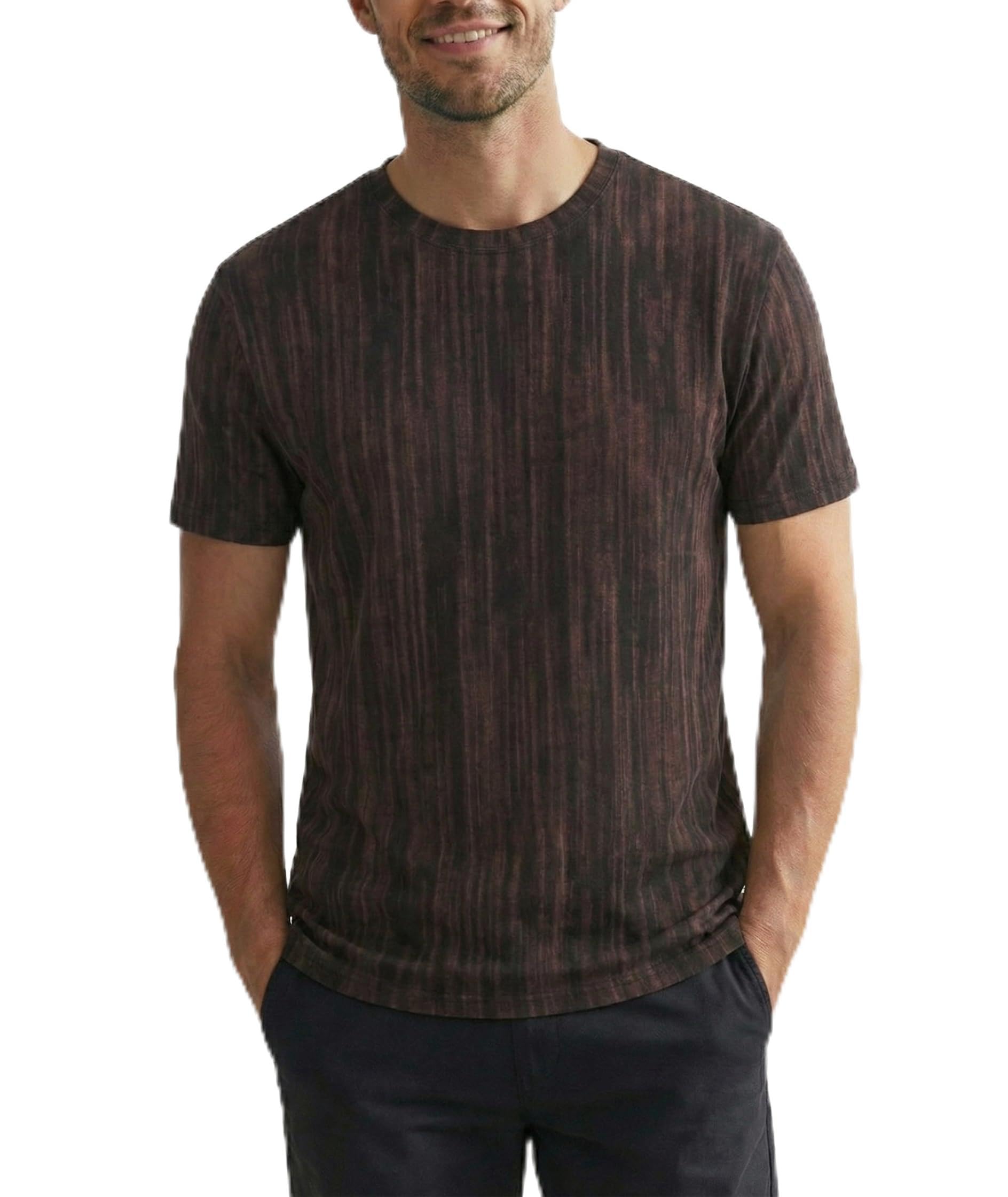 JEEGAL Herren T-Shirt Rundhals, 95% Baumwolle 5% Elasthan, Regular Fit Kurzarm Shirt mit Print, bequemes Männer Basic Shirt für Alltag Freizeit Sommer