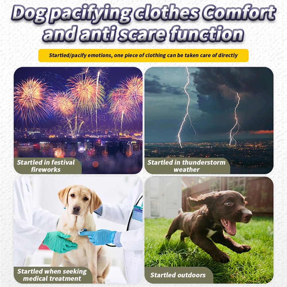 Angstlinderungsweste für Hunde, 2-in-1-atmungsaktives Hunde-Komforthemd gegen Angst, weiche Welpenjacke mit reflektierenden Streifen, angstberuhigender Mantel Navy blau S