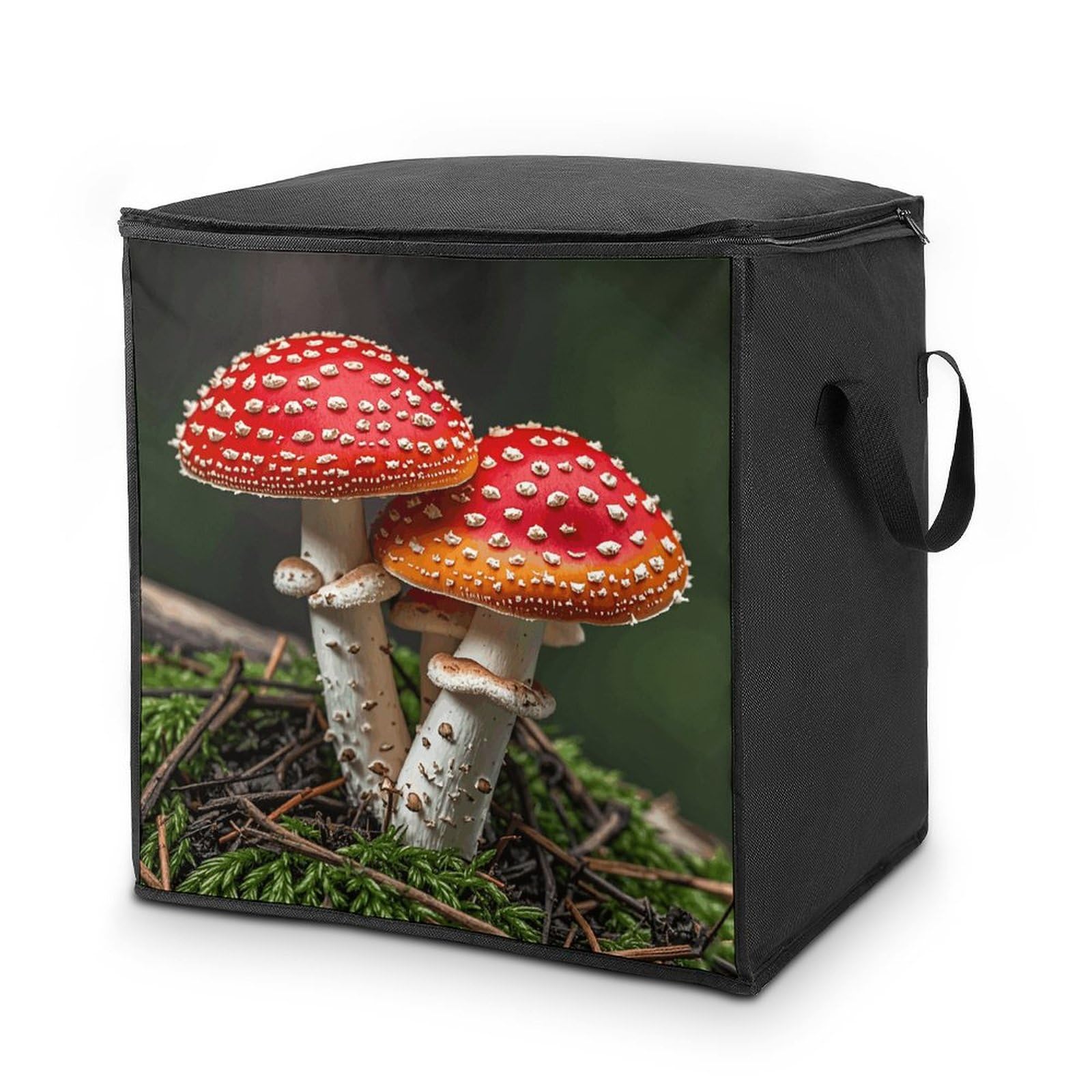 Grand sac de rangement pour vêtements et couvertures rouge en tissu