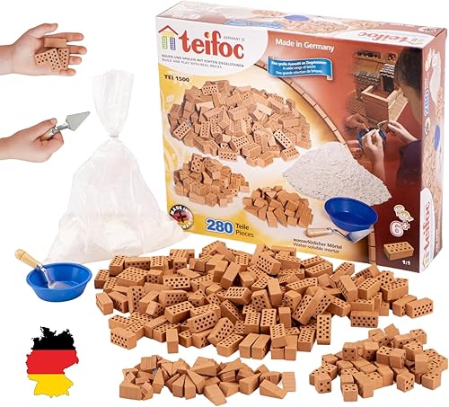 Teifoc Juego de construcción de ladrillos de suplemento enorme, más de 280 bloques de construcción, juego de erector y juguete de construcción STEM