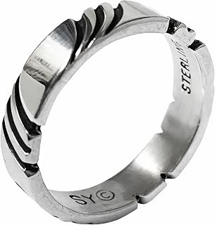 ナバホ族 USA製 STERLING シンプル リング アーチスト 作家 スティーブ・イエローホース作 熊の爪痕 ベアクロウ インディアンジュエリー ネイティブアメリカン 925 銀製 指輪 Steve Yellowhorse [並行輸入品]