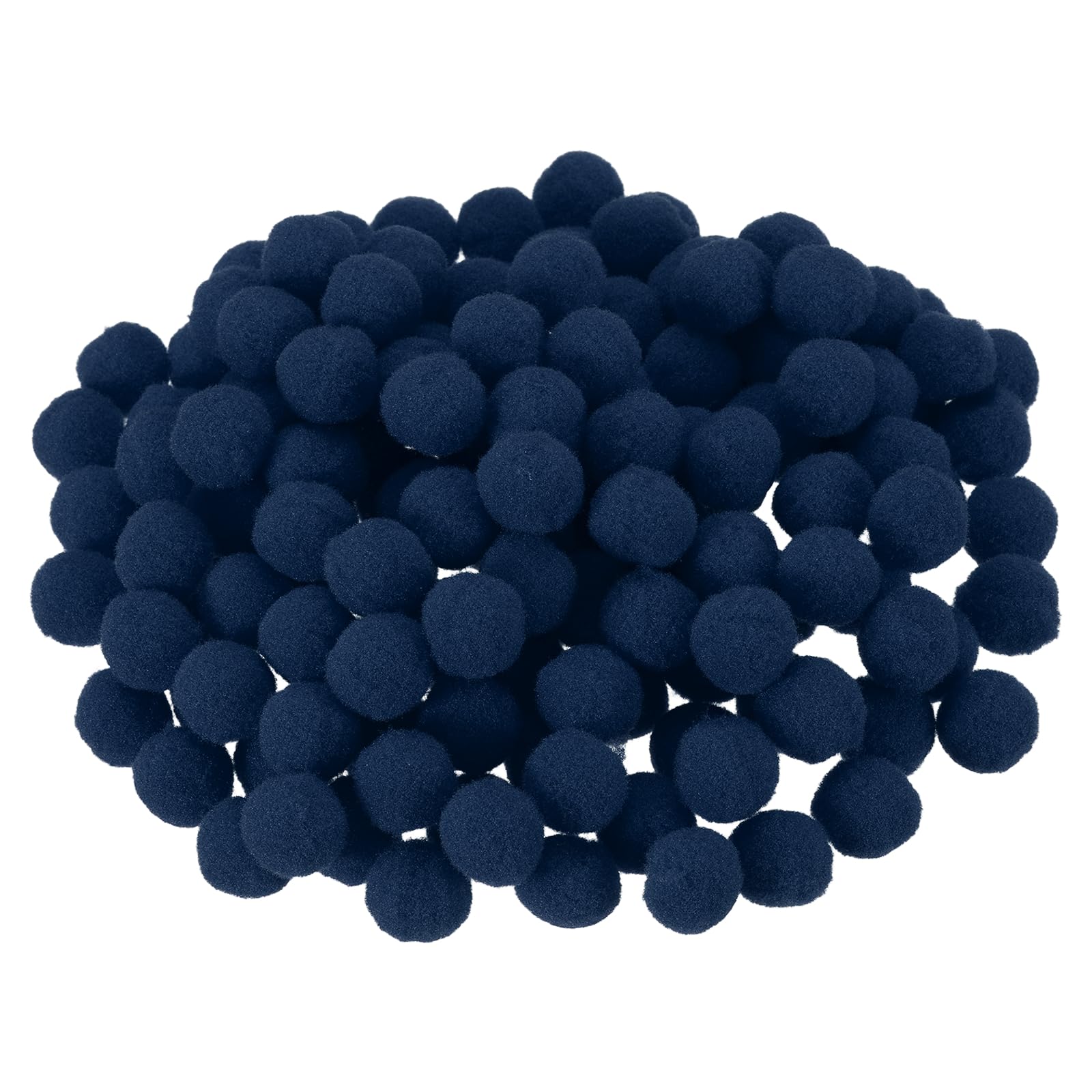 PATIKIL 0.8inch Pom Poms for Crafts, 150Pcs High Elastic Fuzzy Pastel Balls for Art Supplies DIY Creative Craft Material Handicraft Decorations, Dark Sea Blue