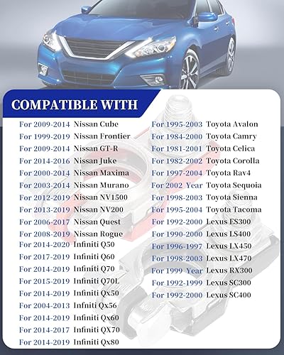 Miniatura 2 de Kit de repuesto positivo y negativo de terminal de batería compatible con Nissan Altima Maxima Rouge Sentra Murano Infiniti Toyota Lexus Reemplazo #