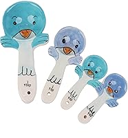 Vista 1 de Lindas cucharas medidoras - Juego de utensilios de cocina y decoración de cocina - Cucharas azules para pájaros