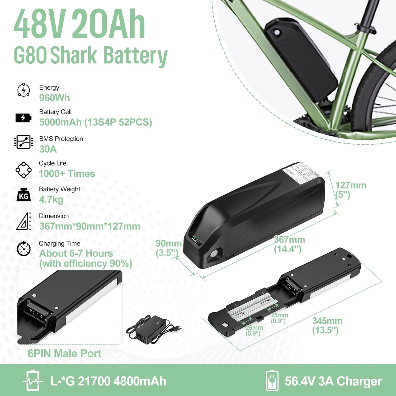 Torque Sensor Tong-Sheng Mid Drive Motor Kit - 48V 750W Electric Bike Conversion Kit with EKD01 Display and Battery Optional, Compatible with BB 68-73MM Mountain/Road Bikes