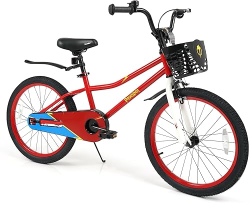 Miniatura 18 de BABY JOY Bicicleta para niños, 12, 14, 16, 18, 20 pulgadas, bicicletas para niños y niñas, adolescentes de 3 a 8 años o más con ruedas de Blanco,
