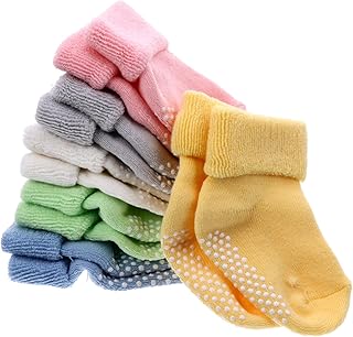 6 Pares De Meias Dispensadoras Antiderrapantes Meias Infantis Antiderrapantes Meias Quentes Para Bebês Meias Antiderrapantes Meias De Algodão Para Bebês Meias Acolchoadas Meias