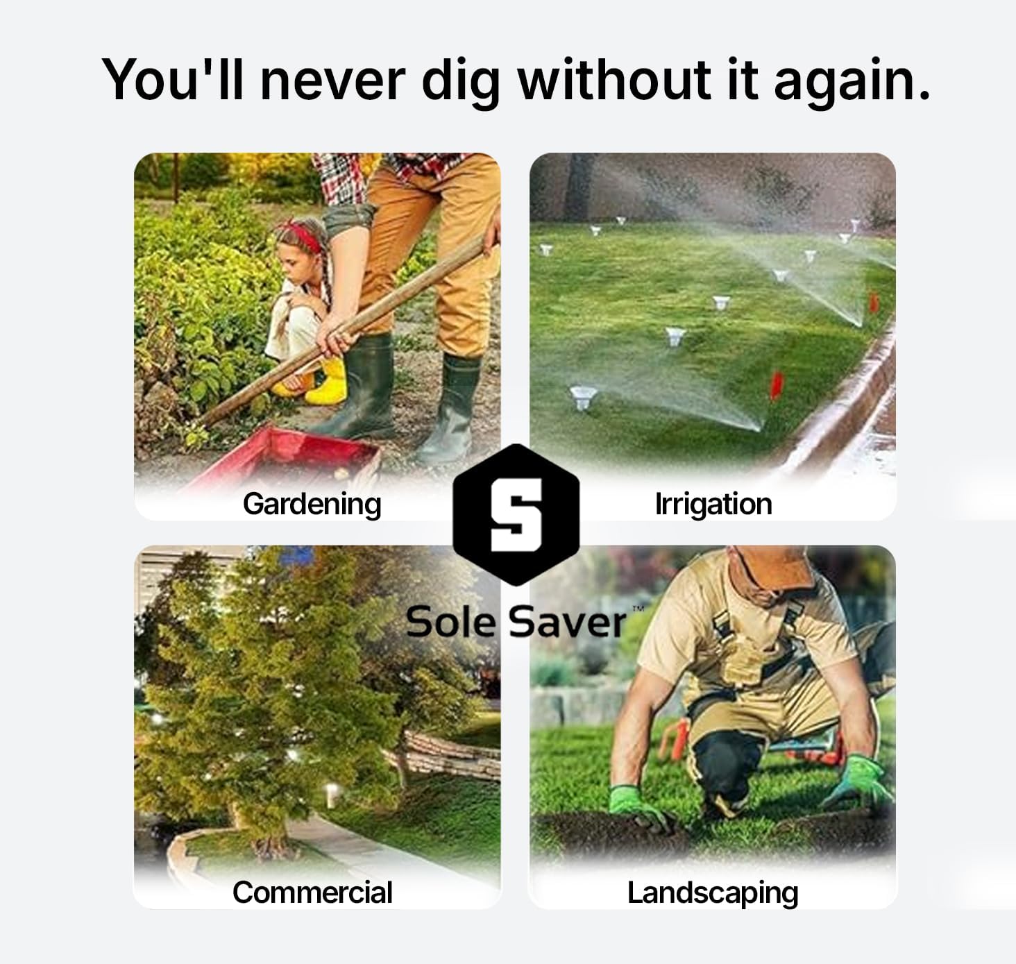 SOLE SAVER Boot Attachment – As Seen on Dragon’s Den, Boosts shovel power, protects boots, reduces fatigue. Fits most work boots. If you dig, this is for you. Simple. Smart. Effective.