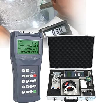 NYMFEA Handheld Ultrasonic Flowmeter, Waterproof Ultrasonic Flow Meter, Portable Ultrasonic Flowmeter with Clamp On Sensor, for Seawater Alcohol Industrial Sewage,DN300-1200mm
