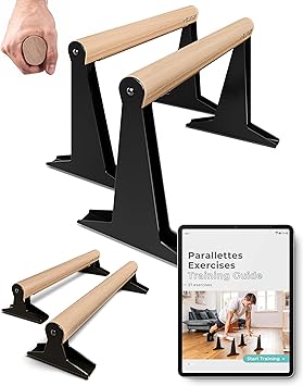 Attrezzo Calisthenics Portatile Push Up Bar Parallele In Legno Eric Flag Per Calisthenics - Parallettes Per Flessioni E Allenamento Casa Attrezzatura Home Gym Maniglie Fitness Legno Massello