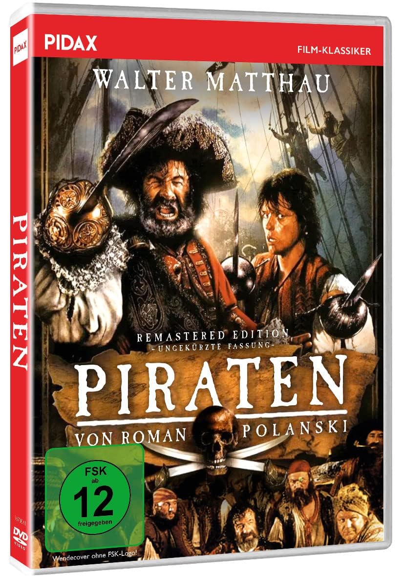Piraten von Roman Polanski - Preisgekrönter Abenteuerfilm mit Starbesetzung - Aufbereiteter Film und Ton - Klassisches Piratenabenteuer von 1986 mit Walter Matthau (Pidax Film-Klassiker)
