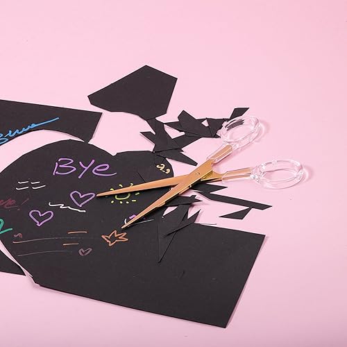 Miniatura 18 de DS DRAYMOND STORY - Tijeras de oficina acrílicas multicolor (7 pulgadas) - Papelería de escritorio (ideas de regalo de cumpleaños para mujeres)