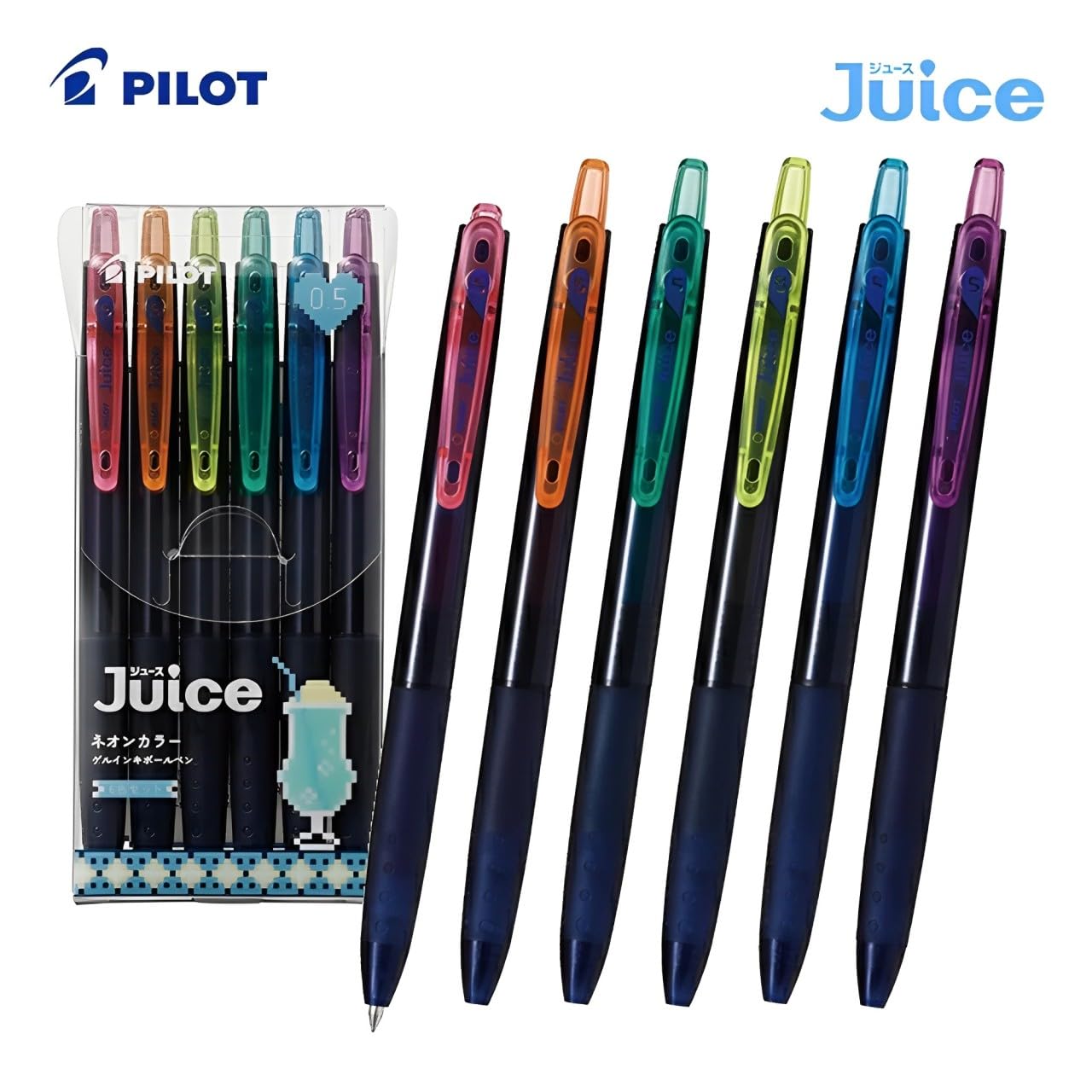 Amazon.com: Pilot Juice Neon Color Set, Gel Ink Rollerball