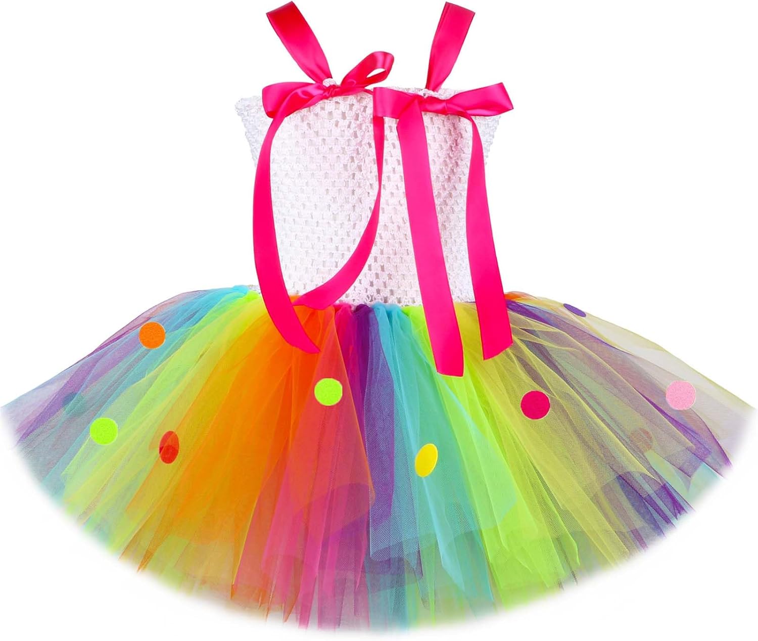Rainbow Candyland Dress for Girls – Colorful Ice Cream Lollipop Tutu Costume for Birthday, Halloween, Dress-Up Play