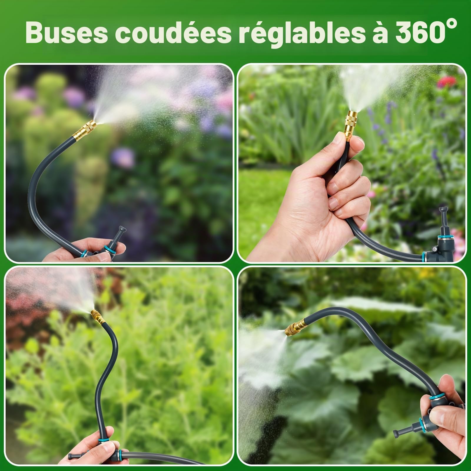 30m Système D'irrigation Jardin, Système d'irrigation automatique de jardin à 360°, Convient Aux Plantes De Jardin, Aux Jardins, Aux Plantes En Pot Et Aux Pelouses