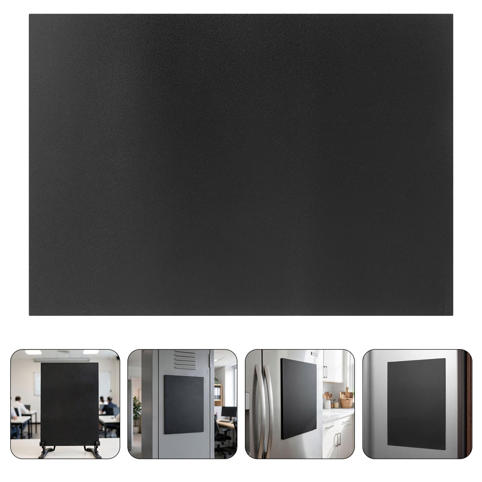 10 Pezzi Lavagna Magnetica Nera per Frigorifero, Riutilizzabile,